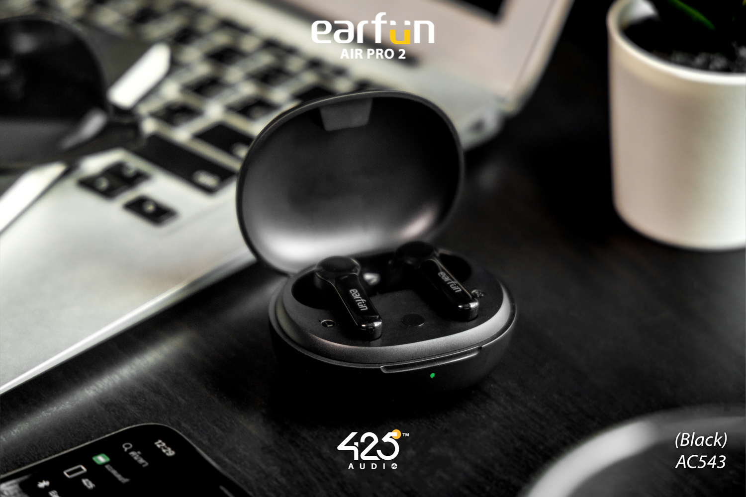 earfun air pro 2,earfun,black,bluetooth,5.2,active noise cancelling,หูฟัง,หูฟังไร้สาย,ipx5,คุยชัด,เบสหนัก