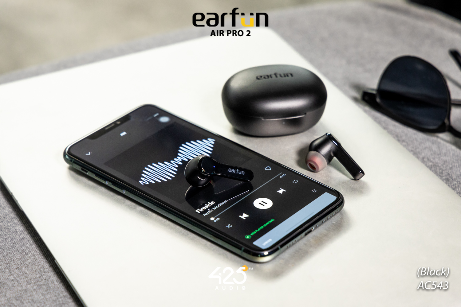 earfun air pro 2,earfun,black,bluetooth,5.2,active noise cancelling,หูฟัง,หูฟังไร้สาย,ipx5,คุยชัด,เบสหนัก