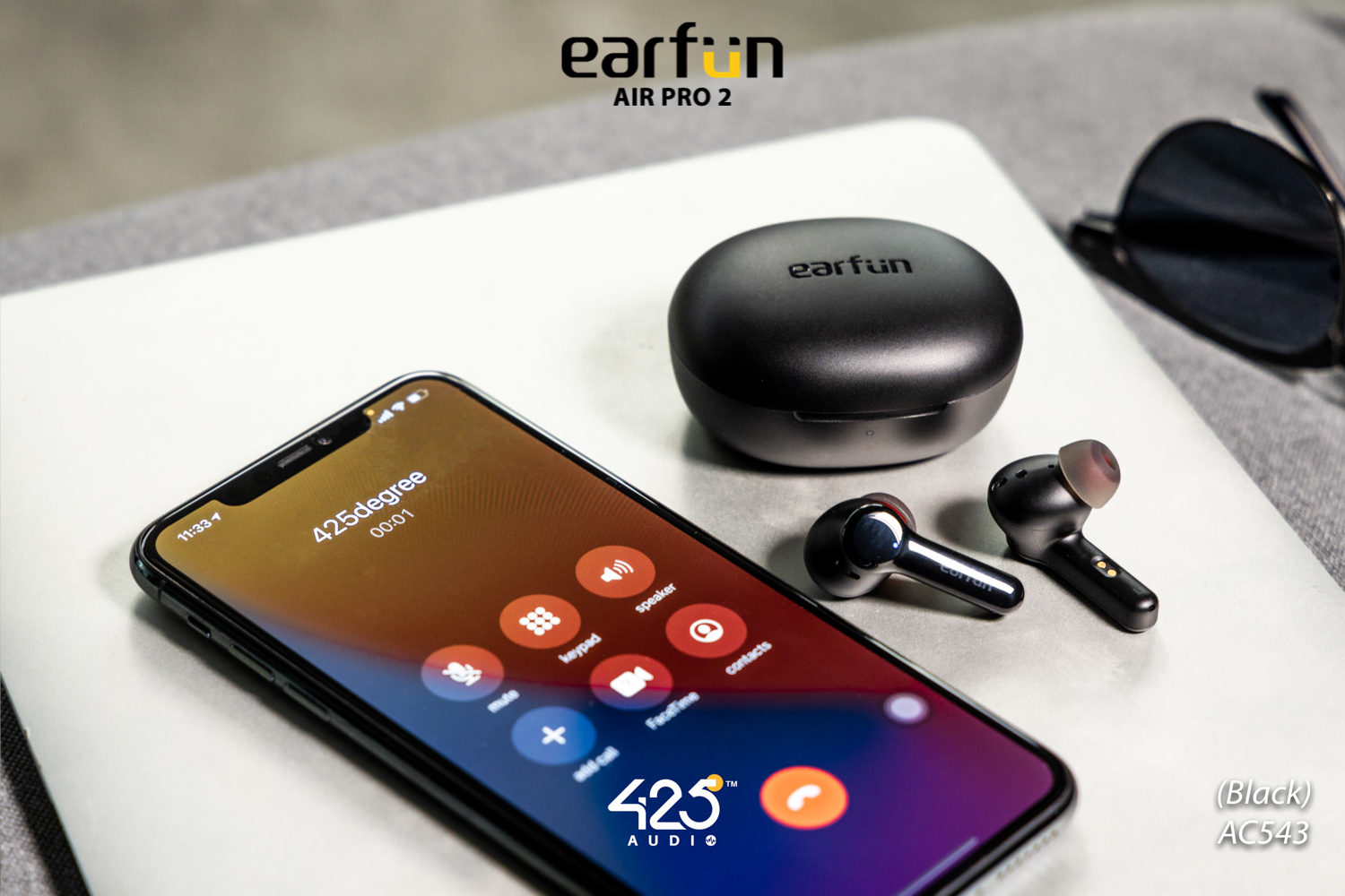 earfun air pro 2,earfun,black,bluetooth,5.2,active noise cancelling,หูฟัง,หูฟังไร้สาย,ipx5,คุยชัด,เบสหนัก