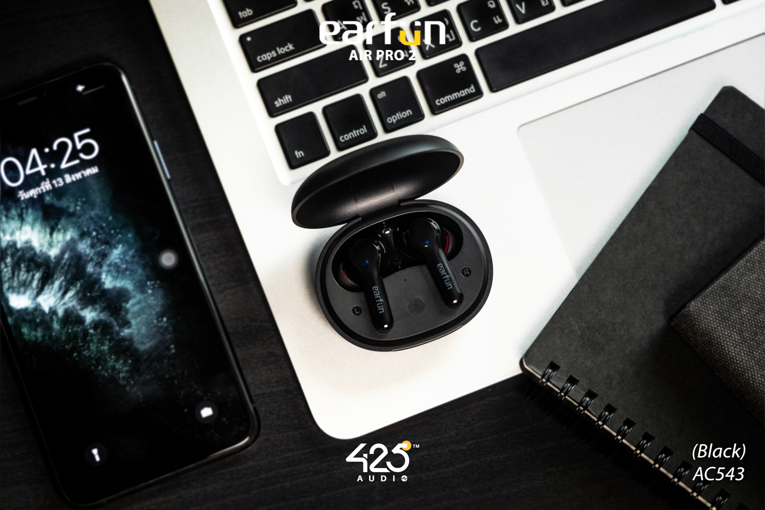 earfun air pro 2,earfun,black,bluetooth,5.2,active noise cancelling,หูฟัง,หูฟังไร้สาย,ipx5,คุยชัด,เบสหนัก