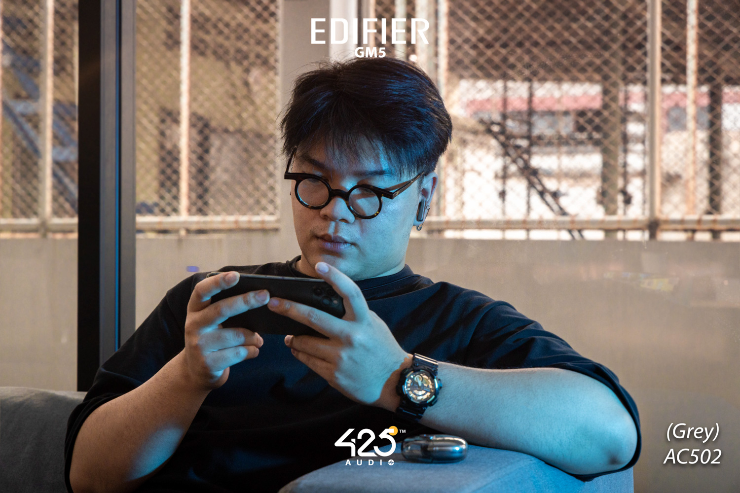 Edifier GM5,true wireless,gaming,bluetooth 5.2,game mode,ipx5,grey,silver,หูฟังไร้สาย,หูฟังเล่นเกมส์,คุยโทรศัพท์ชัด