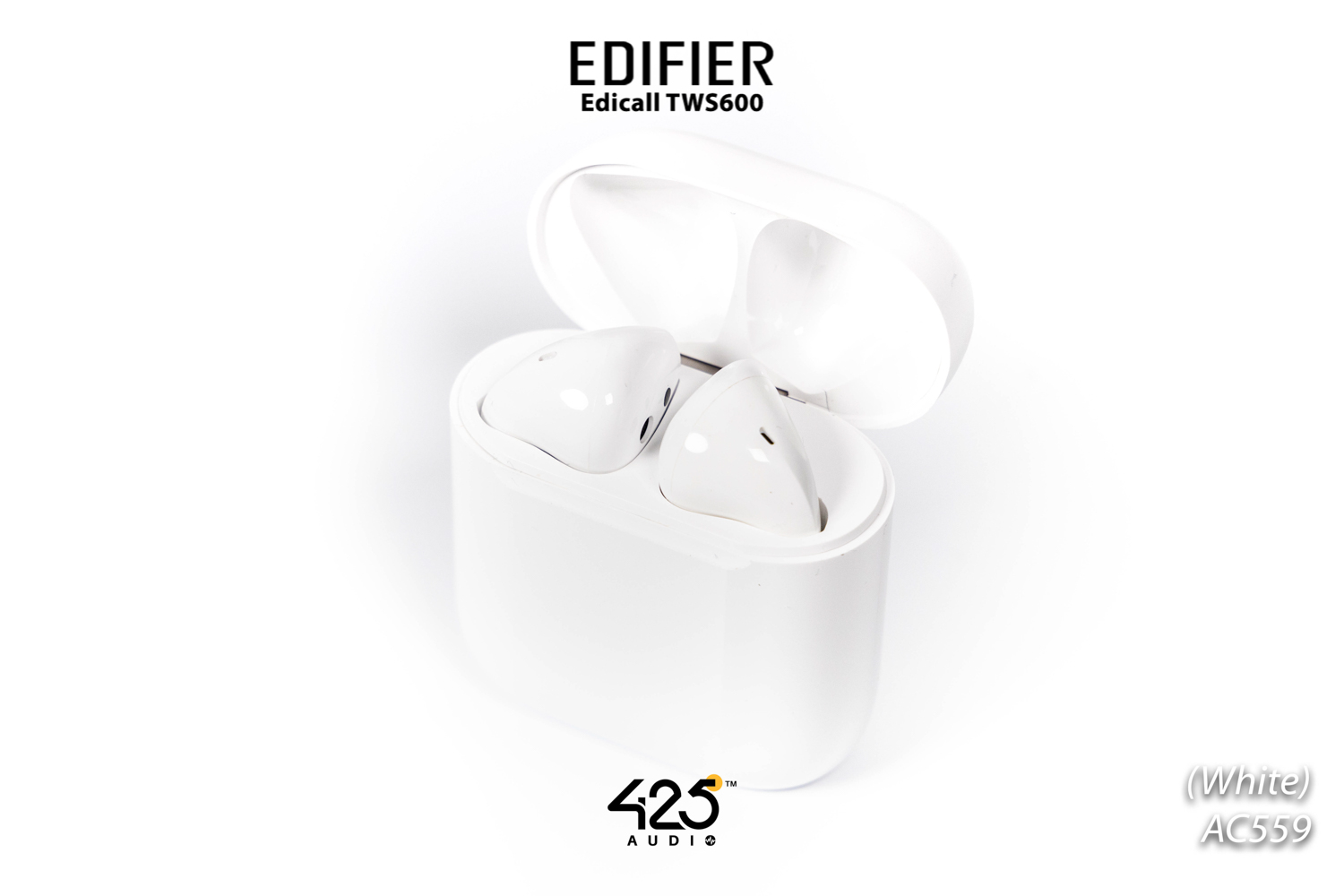 หูฟังไร้สาย true wireless ทรง earbud ไมค์โครโฟนคุยโทรศัพท์ พร้อมระบบตัดเสียงรบกวนคุณภาพสูง Elacoc Voxplus เสริมเสียงพูดด้วยเซนเซอร์ตรวจจับการพูด Bone conduction รองรับชุดคำสั่งเสียง LHDC ให้คุณภาพเสียงระดับ Hi-Res ไดร์เวอร์ไดนามิคขนาด 13 มม. เชื่อมต่อด้วย Bluetooth 5.0  แบตเตอรี่สูงสุด 4+20 ชม. รวมสูงสุด 24 ชั่วโมง รองรับ Wireless Charging รองรับแอพพลิเคชัน Edifier Connect (iOS & Android)