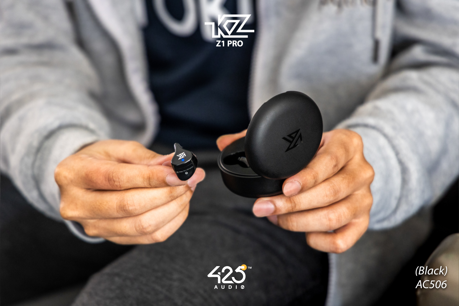 KZ Z1 Pro,bluetooth5.2,black,gaming mode,ipx6,หูฟังไร้สาย,เสียงดี,เบสหนัก,ไม่ดีเลย์,กันนํ้า,KZ,ราคาถูก