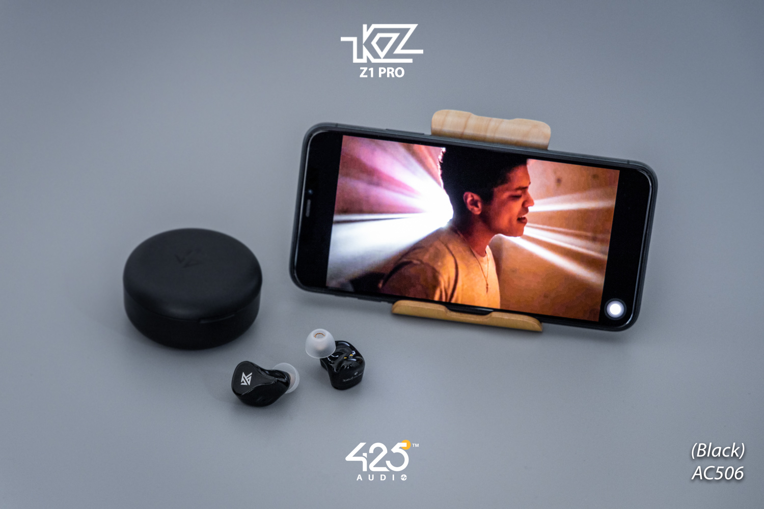 KZ Z1 Pro,bluetooth5.2,black,gaming mode,ipx6,หูฟังไร้สาย,เสียงดี,เบสหนัก,ไม่ดีเลย์,กันนํ้า,KZ,ราคาถูก