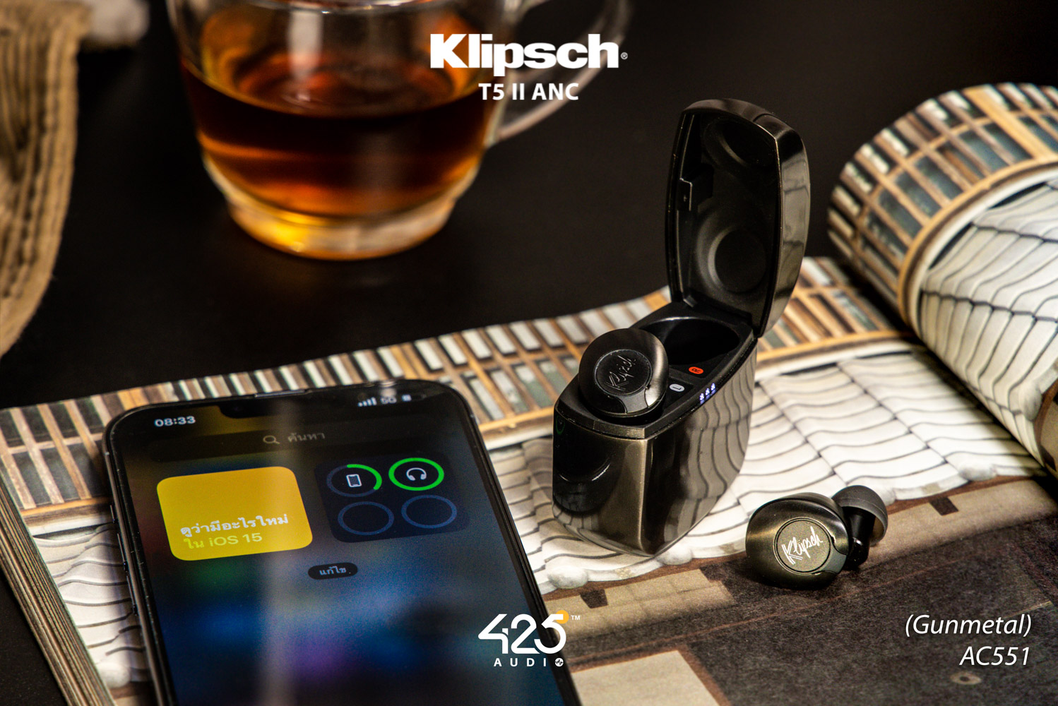 klipsch t5 ii anc,klipsch,หูฟังไร้สาย,active noise cancelling,dirac hd sound,เสียงดี