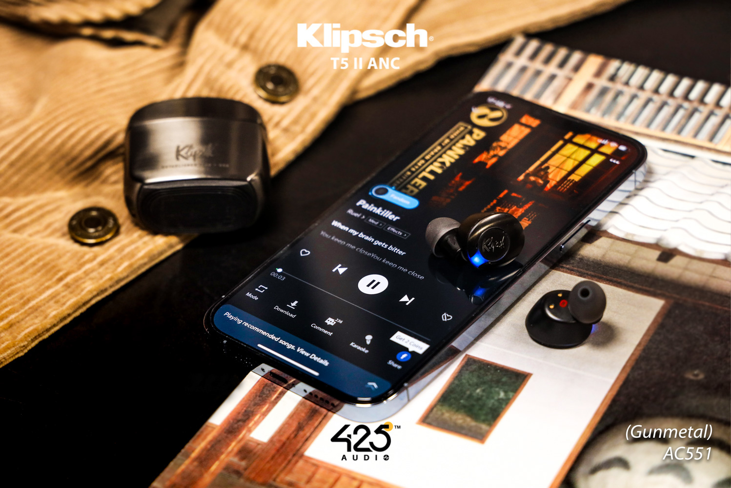 klipsch t5 ii anc,klipsch,หูฟังไร้สาย,active noise cancelling,dirac hd sound,เสียงดี