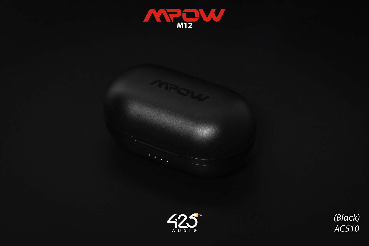 mpow m12,black,true wireless,ipx8,เสียงดี,เบสหนัก,รายละเอียดคมชัด,แบตอึด,หูฟังไร้สาย,หูฟังเสียงดี