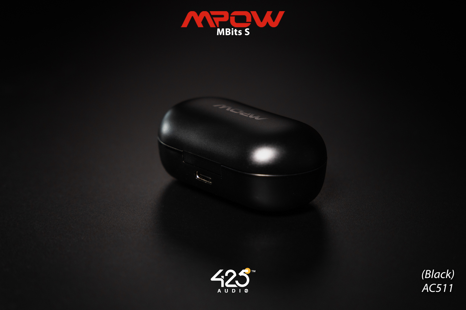 mpow mbits s,true wireless,black,หูฟังไร้สาย,คุยโทรศัพท์ชัด,เบสหนัก,เสียงดี,IPX8,iOS,Android,ไม่ดีเลย์