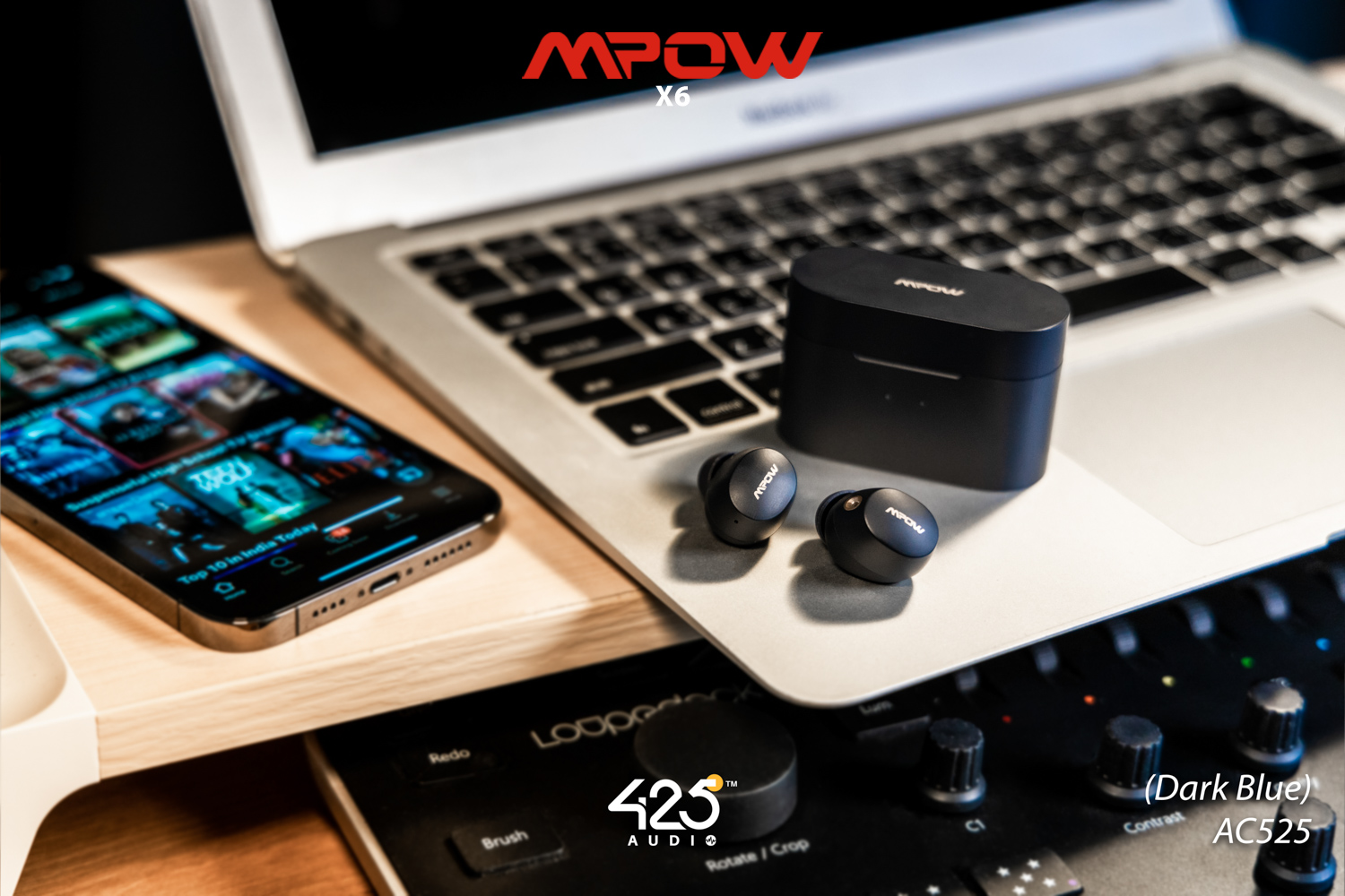 mpow x6, mpow, x6 หูฟังไร้สาย, true wireless, หูฟังบลูทูธ ตัดเสียงรอบข้าง, active noise cancelling, anc เล่นเกมส์ไม่ดีเลย์, game mode, low latency mode กันนํ้า, IPX6, เสียงดี, audiophile