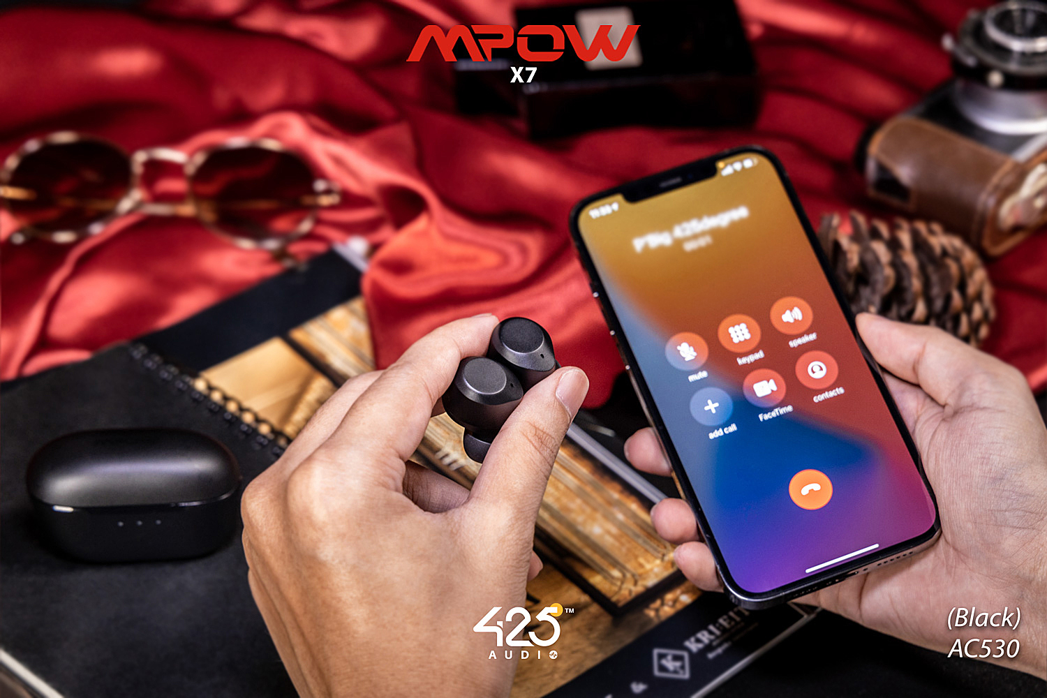 mpow x7, mpow,x7, active noise cancelling, ตัดเสียงรอบข้าง, bluetooth 5.2, ipx5, ดูดเสียงรอบข้าง, เบสหนัก, เสียงดี