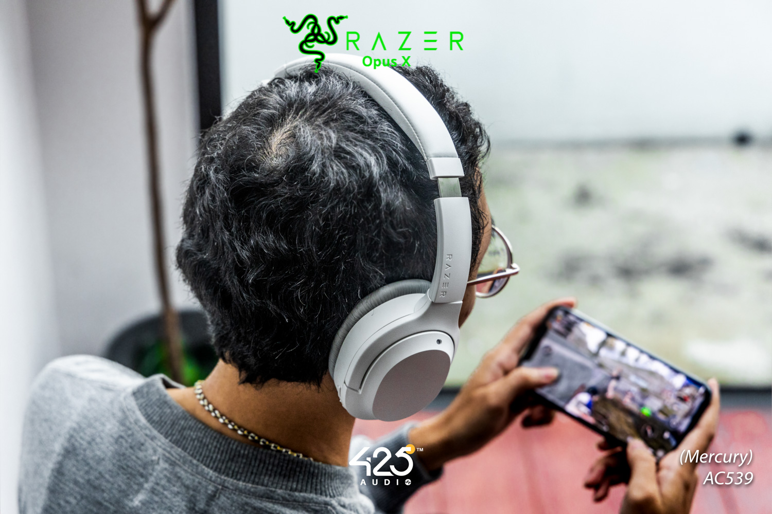 razer opus x,หูฟังไร้สาย,active noise cancelling,หูฟังเล่นเกมส์,ไม่ดีเลย์,bluetooth,5.0,iOS,Android,ครอบหู