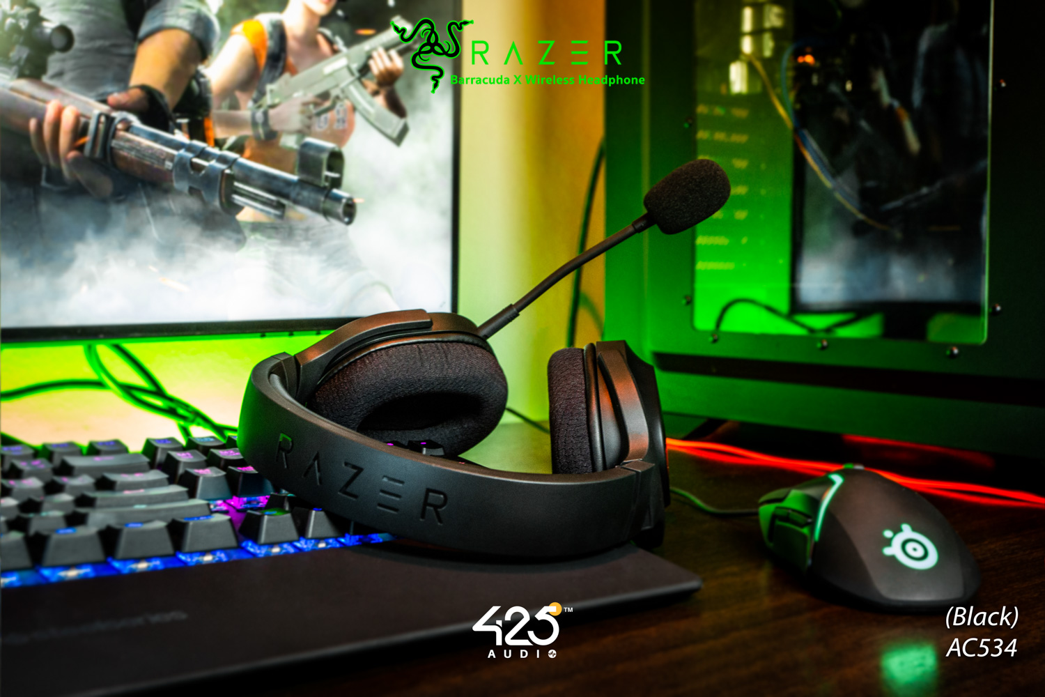 Razer Barracuda X,full-size,wireless headphone,หูฟังไร้สาย,หูฟังเกมมิ่ง,Razer,pc,android,nintendo switch,usb-c dongle