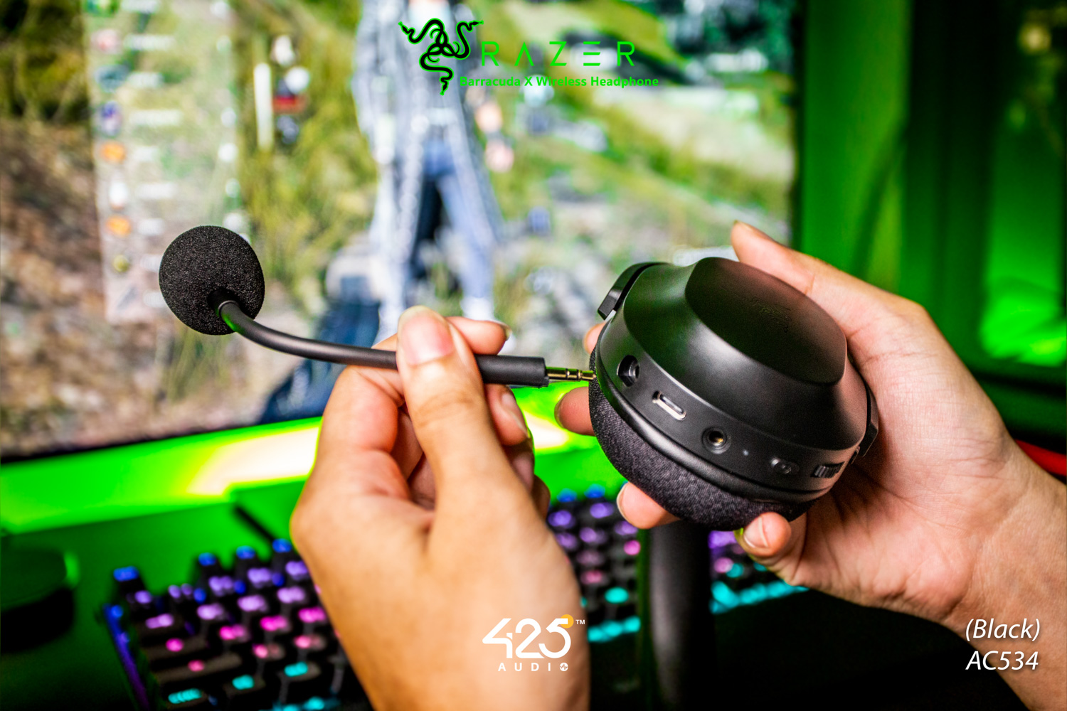 Razer Barracuda X,full-size,wireless headphone,หูฟังไร้สาย,หูฟังเกมมิ่ง,Razer,pc,android,nintendo switch,usb-c dongle