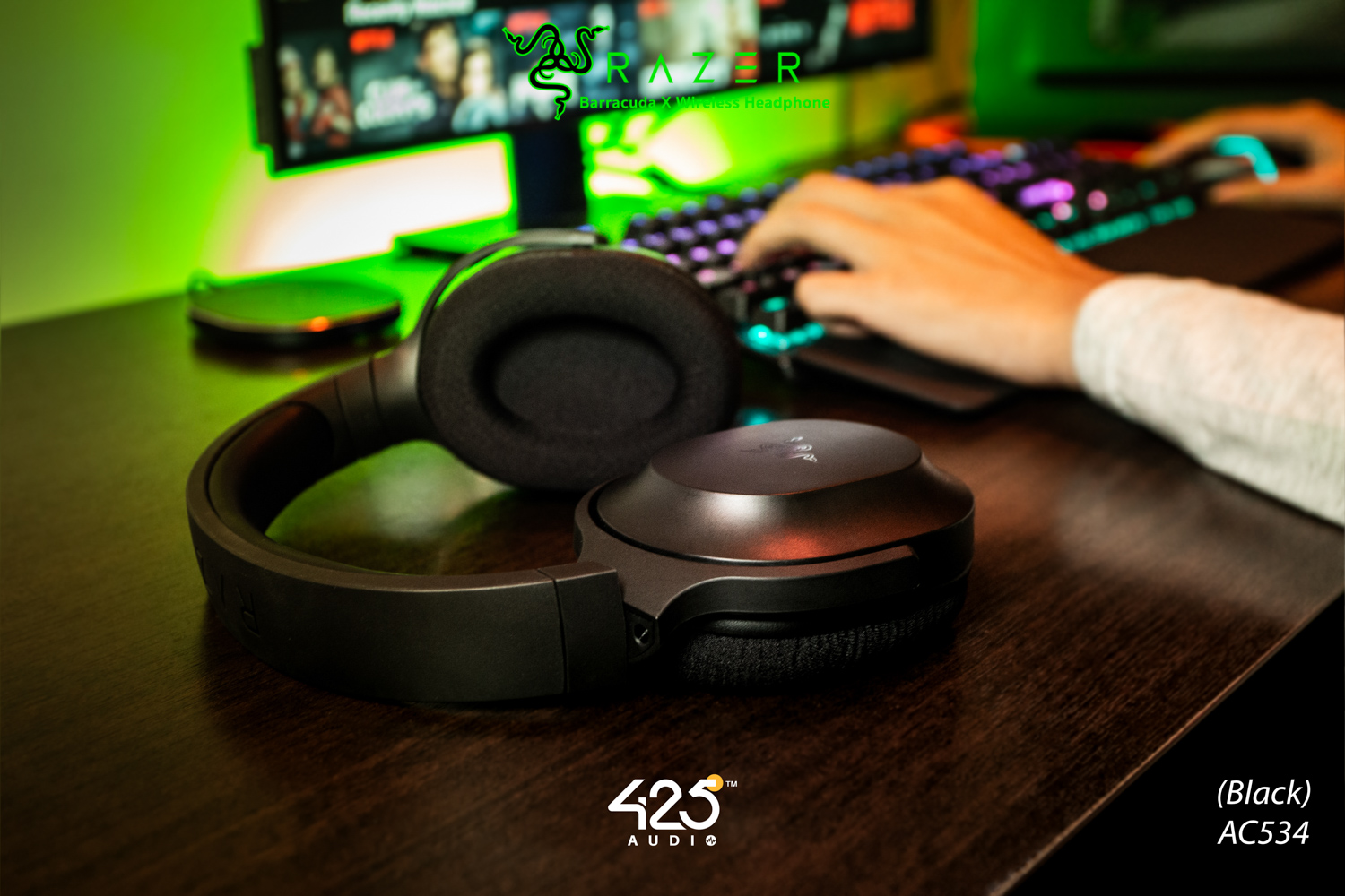 Razer Barracuda X,full-size,wireless headphone,หูฟังไร้สาย,หูฟังเกมมิ่ง,Razer,pc,android,nintendo switch,usb-c dongle