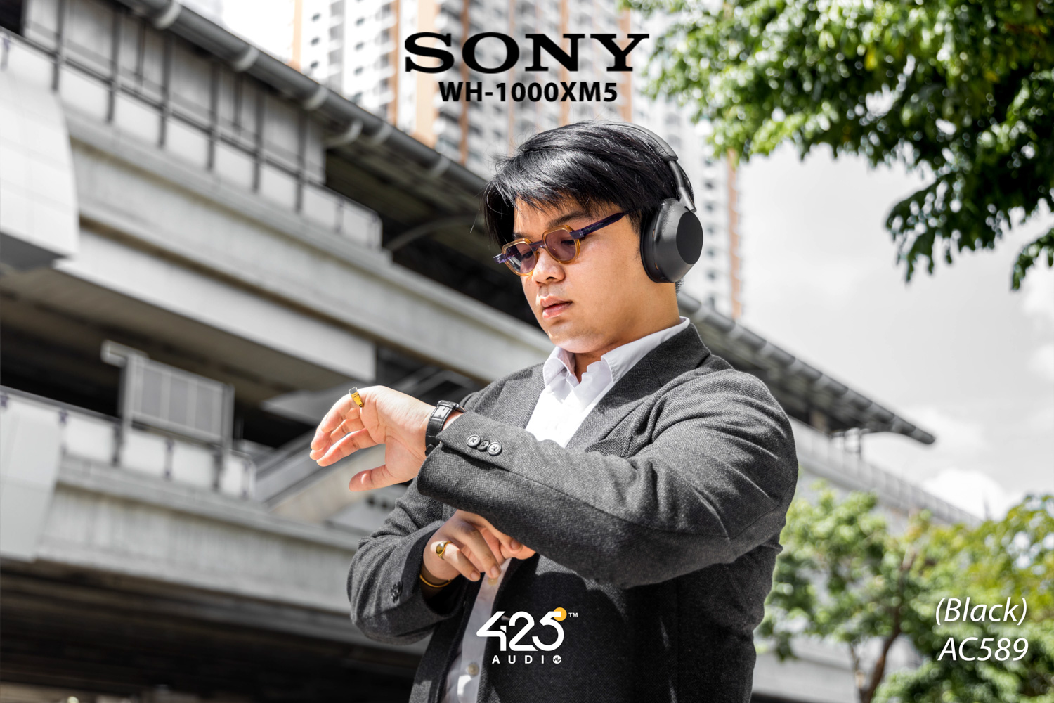 sony,wh-1000xm5,bluetooth,5.2,black,silver,หูฟังบลูทูธ,ตัดเสียงรบกวน,active noise cancelling