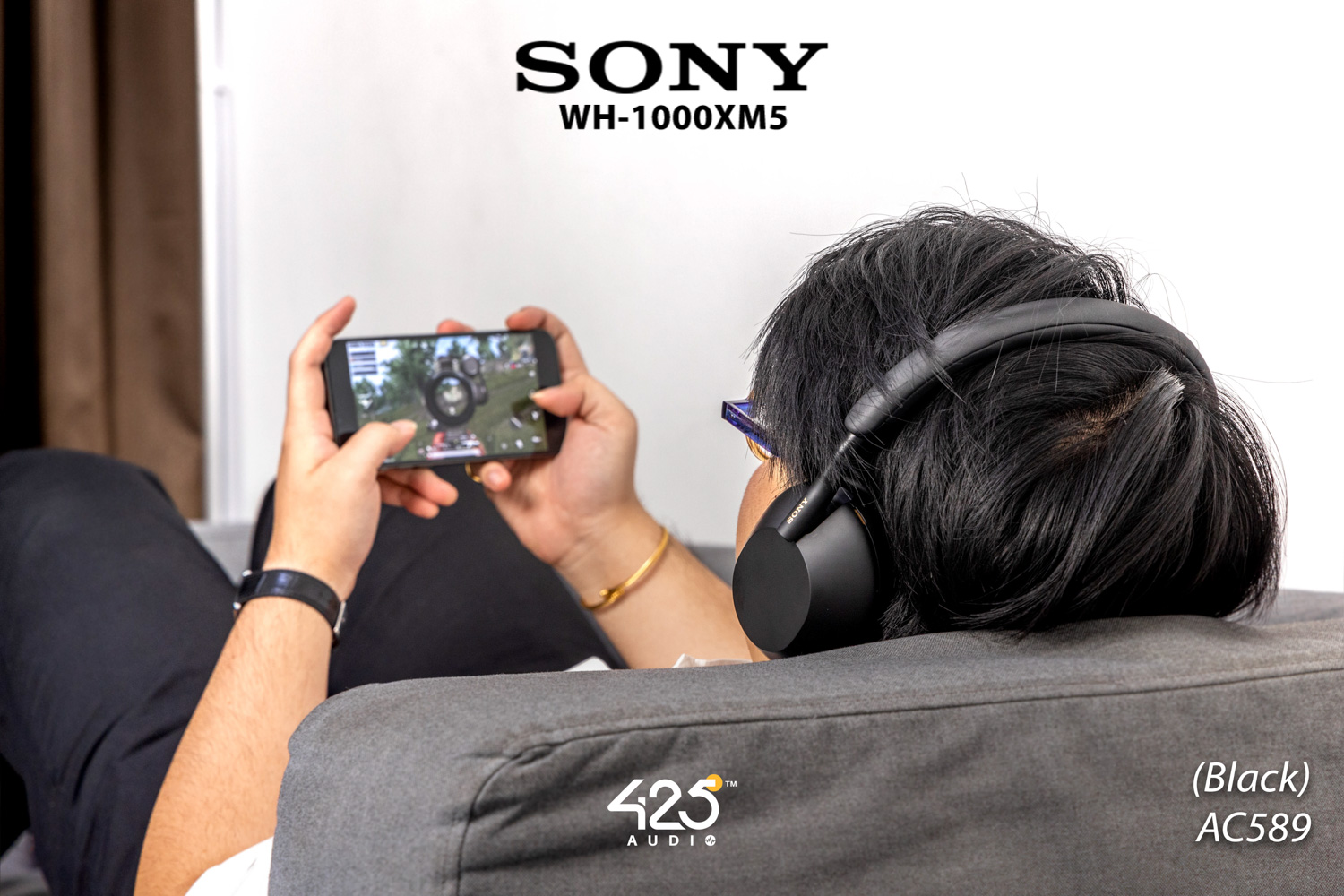 sony,wh-1000xm5,bluetooth,5.2,black,silver,หูฟังบลูทูธ,ตัดเสียงรบกวน,active noise cancelling