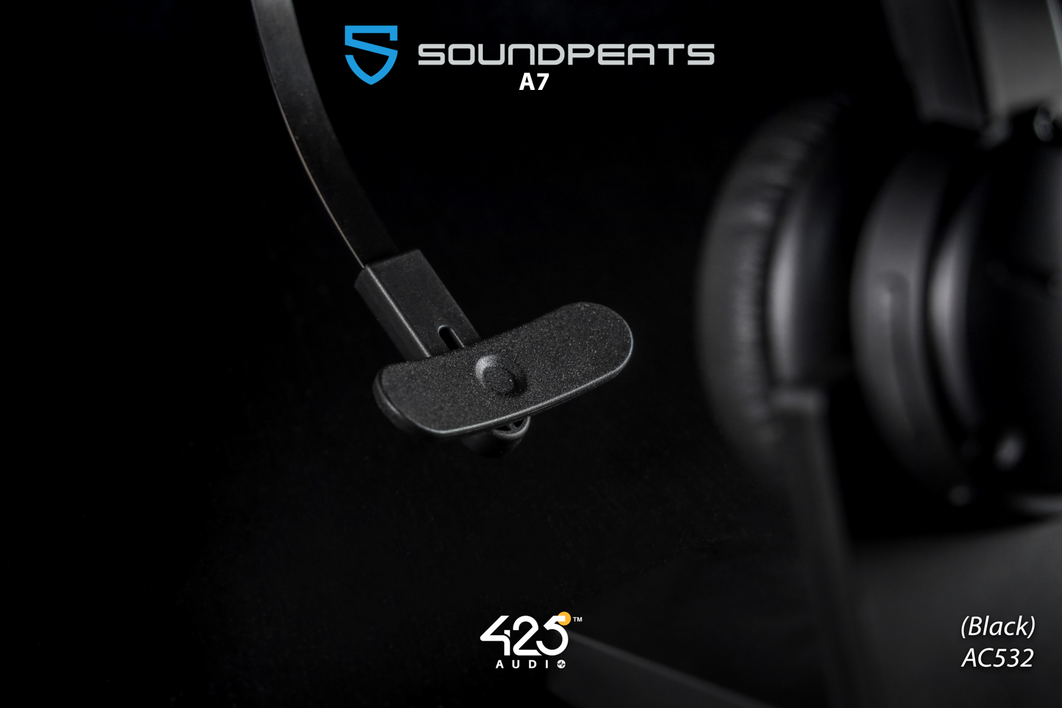 soundpeats a7,mono headset,หูฟังคุยโทรศัพท์,call center,คุยชัด,bluetooth,wireless,black,soundpeats,a7