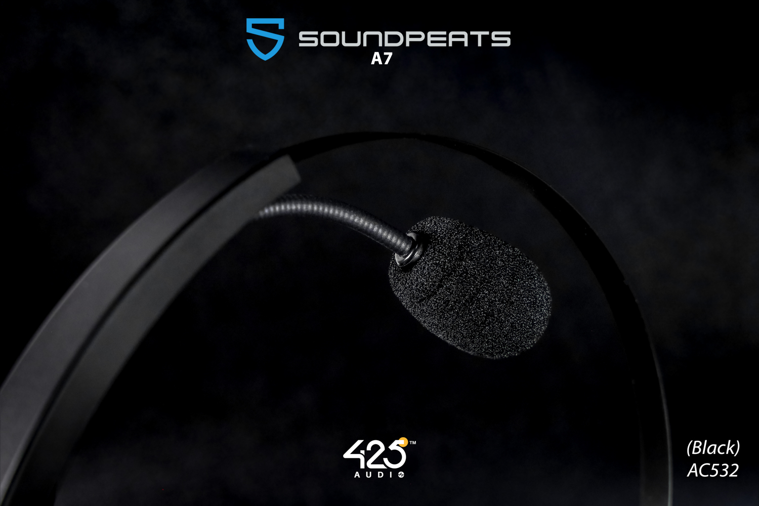 soundpeats a7,mono headset,หูฟังคุยโทรศัพท์,call center,คุยชัด,bluetooth,wireless,black,soundpeats,a7