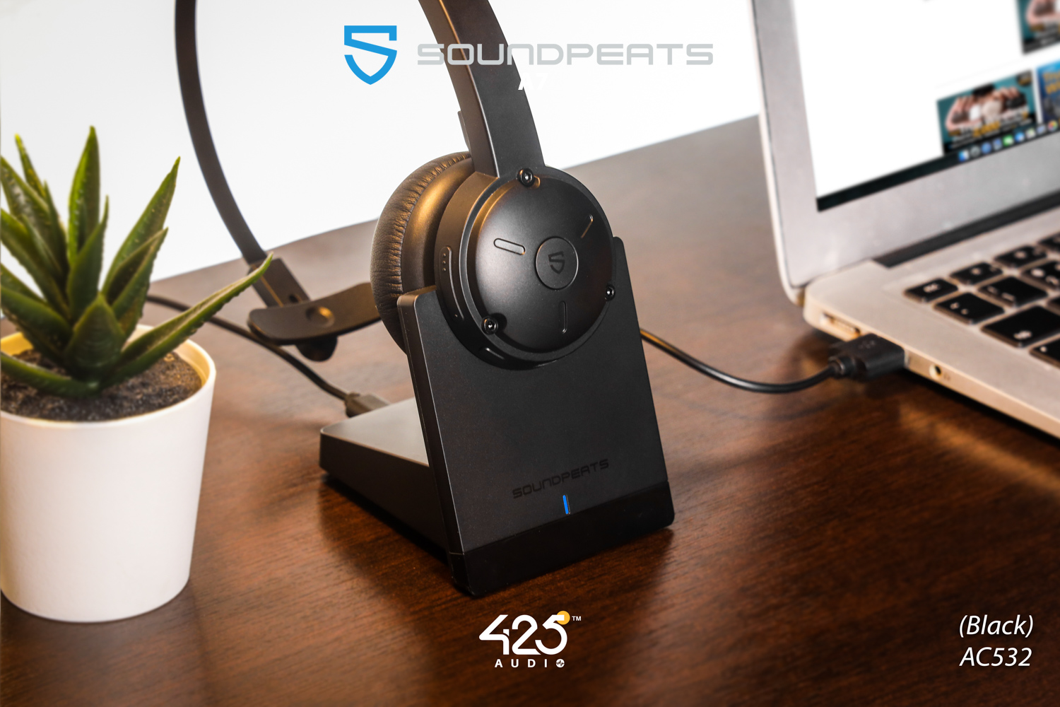 soundpeats a7,mono headset,หูฟังคุยโทรศัพท์,call center,คุยชัด,bluetooth,wireless,black,soundpeats,a7