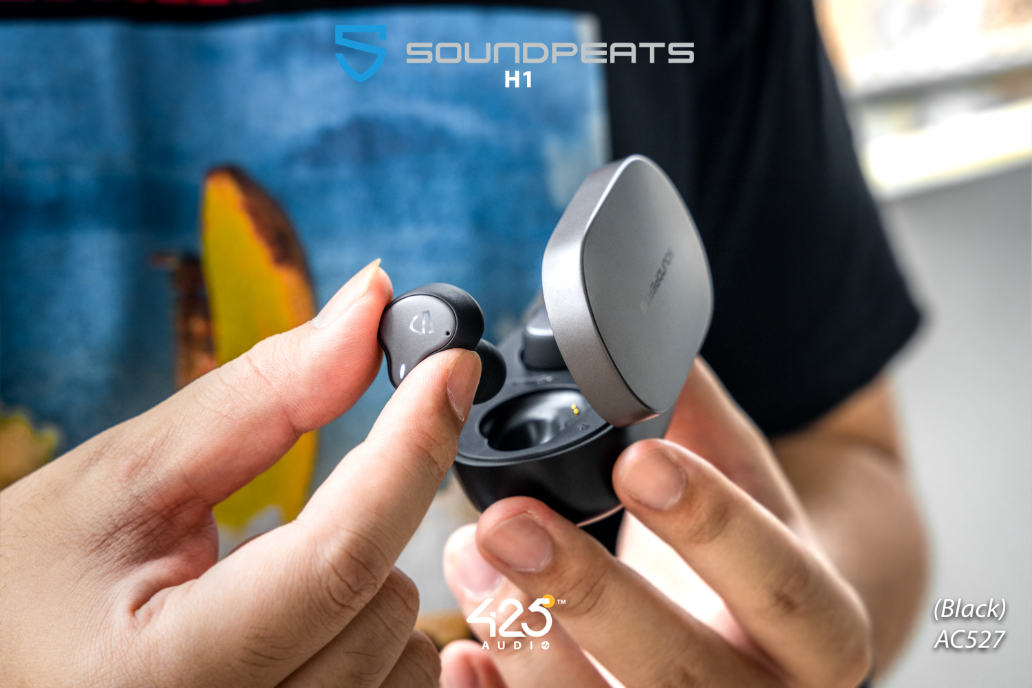 SoundPEATS H1, SoundPEATS, H1 หูฟังไร้สาย, true wireless เสียงดี, เบสหนัก, เบสแน่น ไดร์เวอร์ 2 ตัว, hybrid driver, dynamic driver, balanced armature, knowles bluetooth 5.2, บลูทูธ, iOS, Android aptX, aptX Adaptive Game Mode, เล่นเกมส์ไม่ดีเลย์, Youtbue, Netflix IPX5, กันนํ้า IPX5, กันเหงื่อ