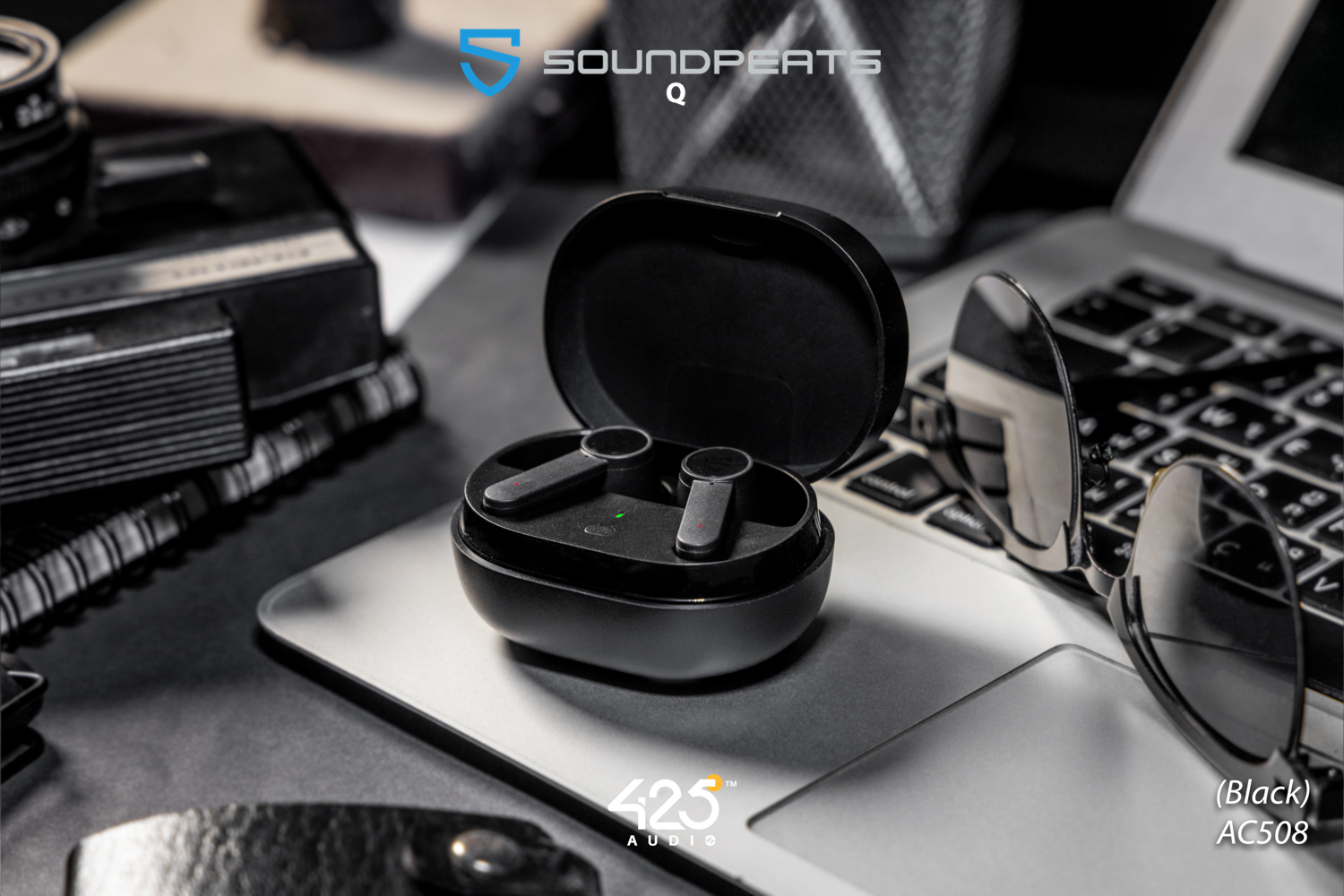 soundpeats q,หูฟังไร้สาย,คุยโทรสัพท์ชัด,เบสหนัก.เสียงดี,ดูคลิปไม่ดีเลย์,ipx5,black,white,bluetooth 5.0,ios,android