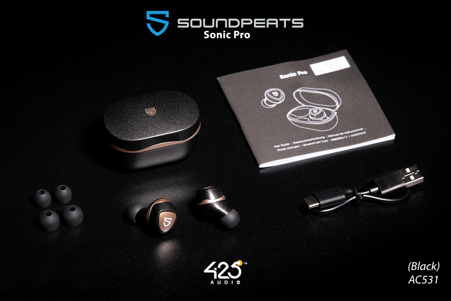 soundpeats sonic pro,soundpeats,black,bluetooth,5.2,aptx adaptive,dual ba,low latency game mode,เสียงดี,เบสหนัก