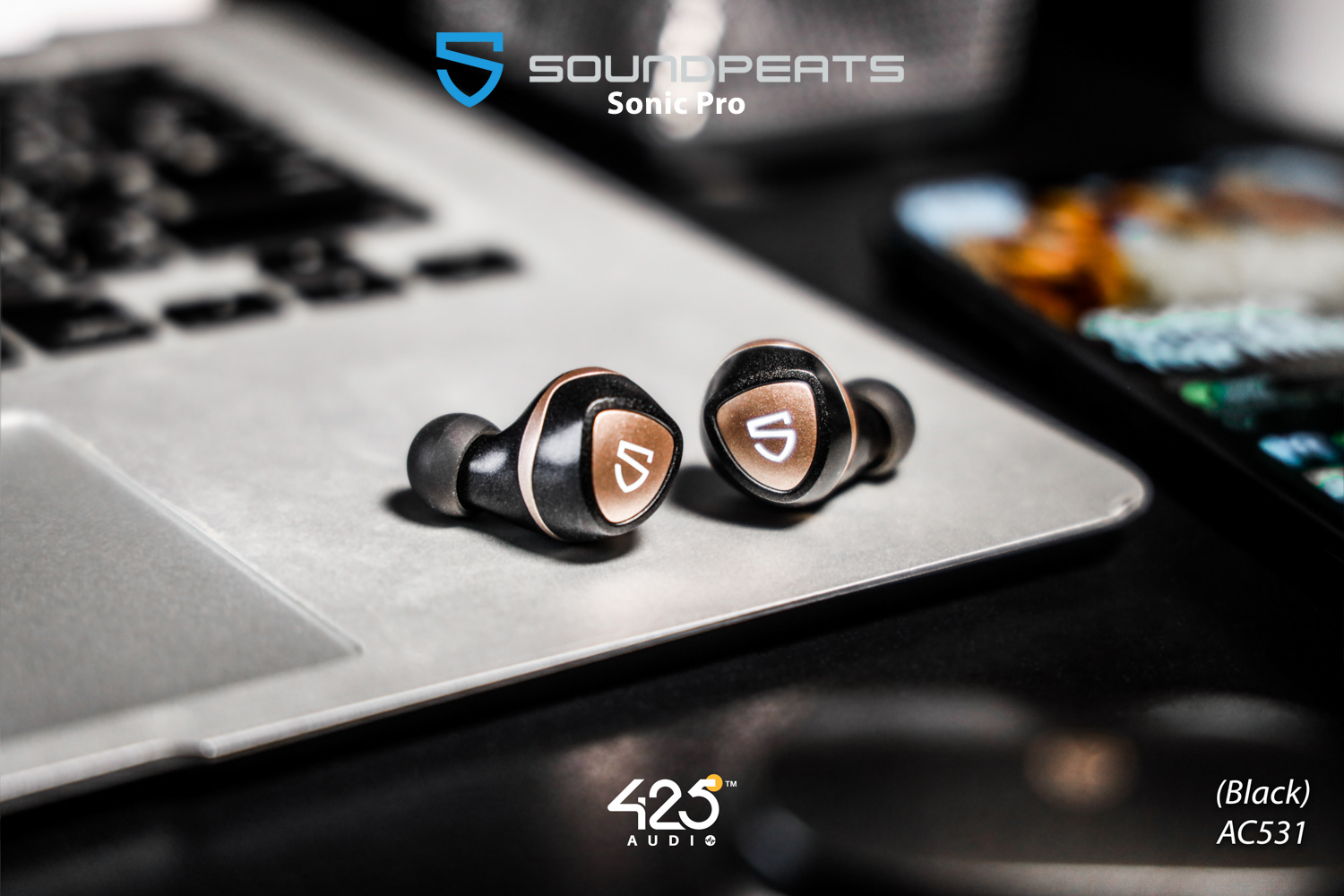 soundpeats sonic pro,soundpeats,black,bluetooth,5.2,aptx adaptive,dual ba,low latency game mode,เสียงดี,เบสหนัก