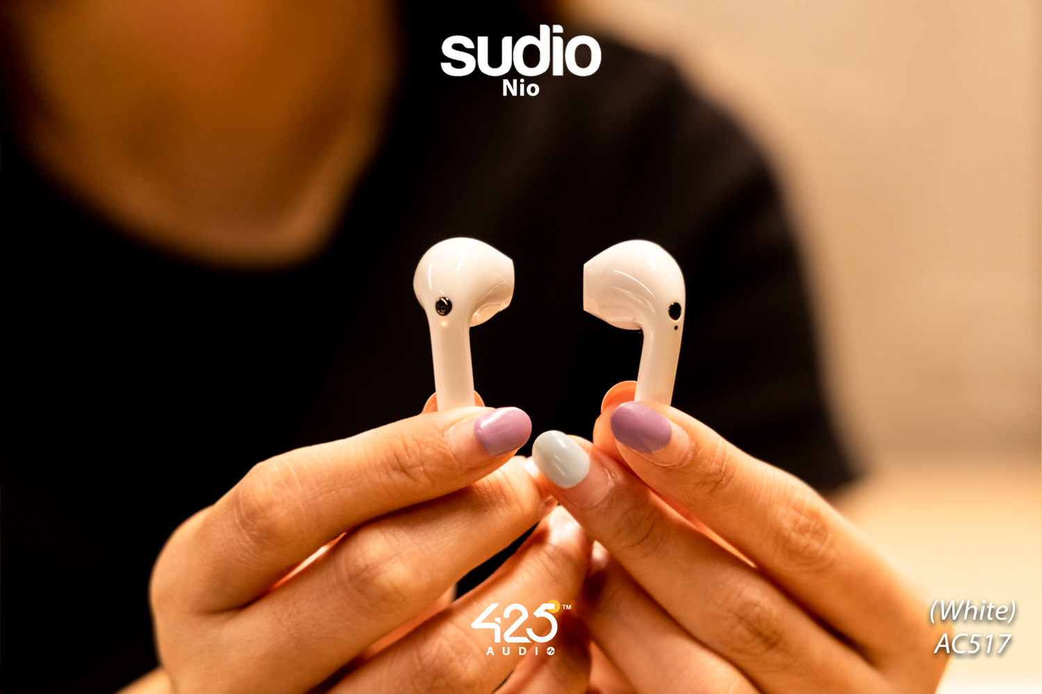 sudio nio,true wireless,earbud,bluetooth 5.0,adaptive dual-mic,คุยโทรศัพท์ชัด,white,black,green,ipx4,หูฟังไร้สาย,คุยโทรศัพท์ชัด