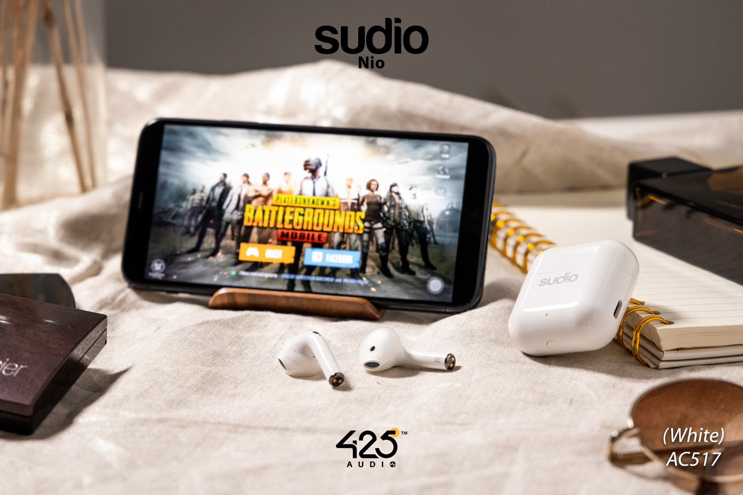 sudio nio,true wireless,earbud,bluetooth 5.0,adaptive dual-mic,คุยโทรศัพท์ชัด,white,black,green,ipx4,หูฟังไร้สาย,คุยโทรศัพท์ชัด