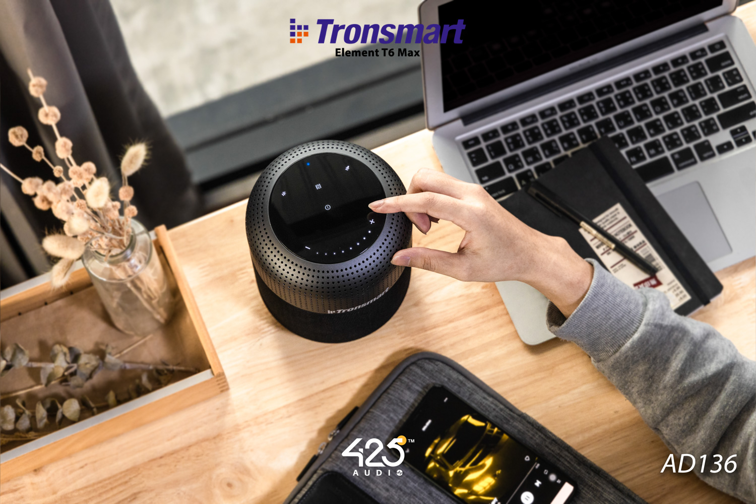 Tronsmart Element T6 Max,tronsmart element t6 max,element t6 max,ลำโพงบลูทูธ,bluetooth speaker,soundpulse,360-degree surround sound,ลำโพงกันน้ำ