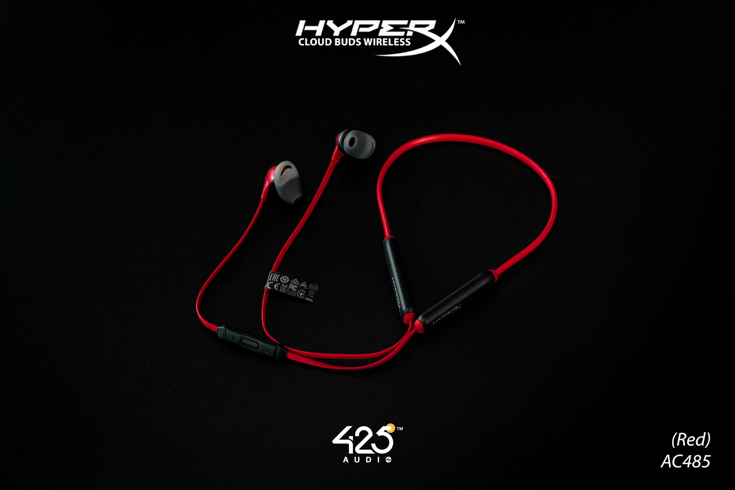 hyperx cloud buds,hyperx,red,หูฟังเล่นเกม,หูฟังไวเลส,หูฟังไร้สายคล้องคอ,bluetooth 5.1,ios,android