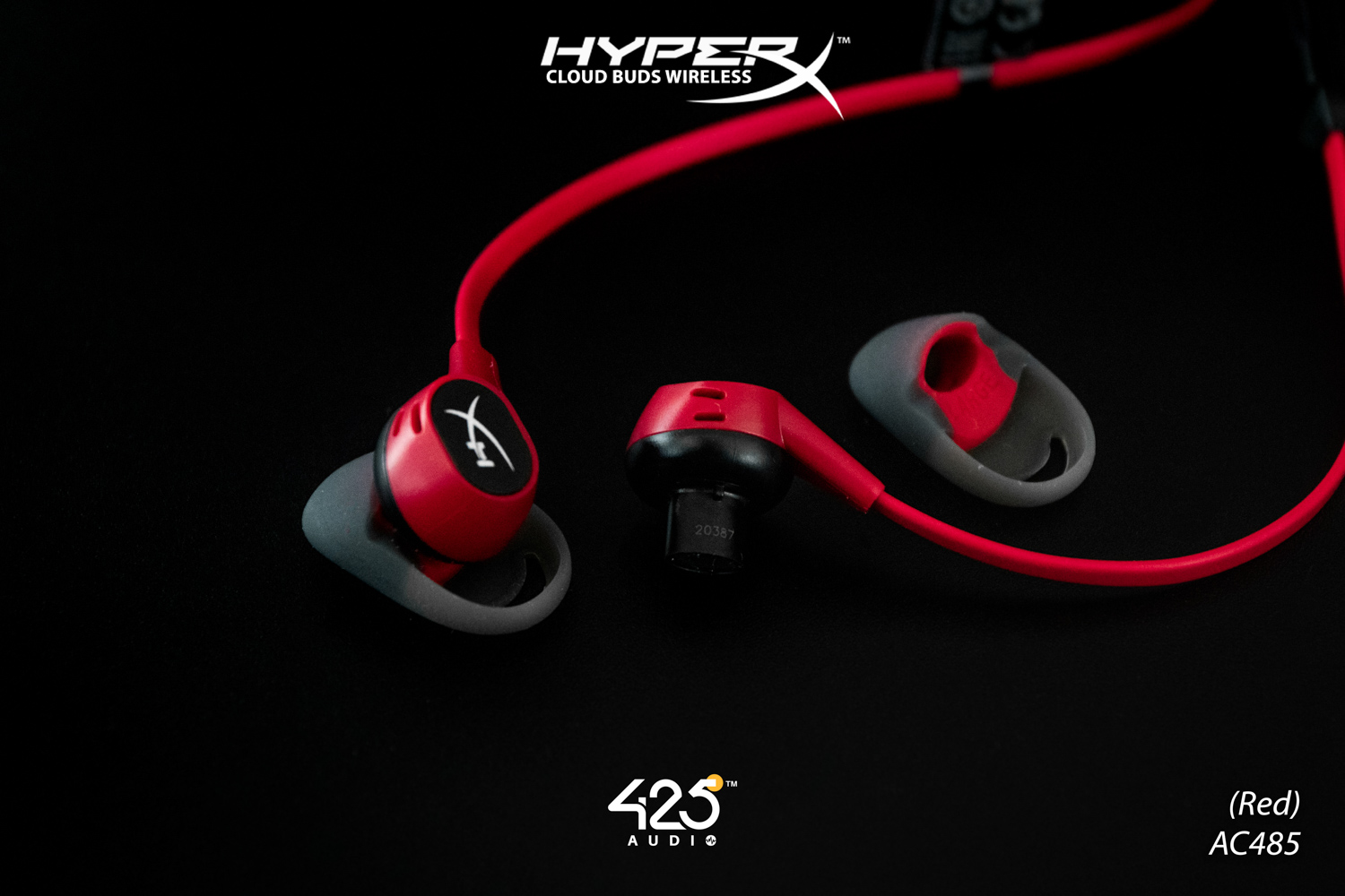 hyperx cloud buds,hyperx,red,หูฟังเล่นเกม,หูฟังไวเลส,หูฟังไร้สายคล้องคอ,bluetooth 5.1,ios,android