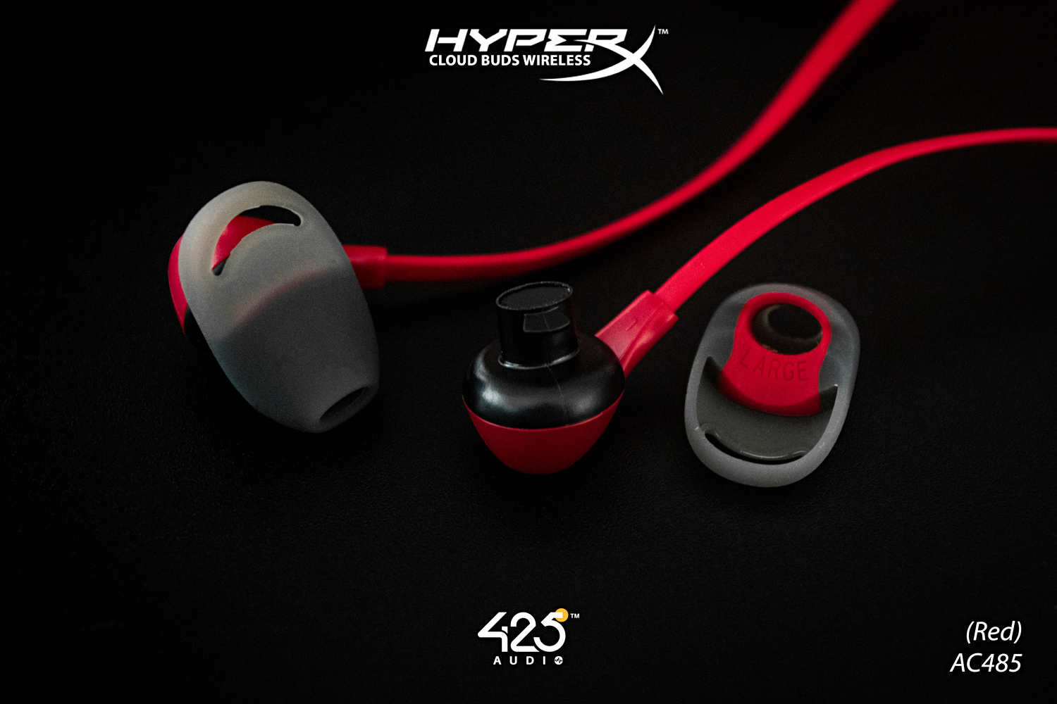 hyperx cloud buds,hyperx,red,หูฟังเล่นเกม,หูฟังไวเลส,หูฟังไร้สายคล้องคอ,bluetooth 5.1,ios,android