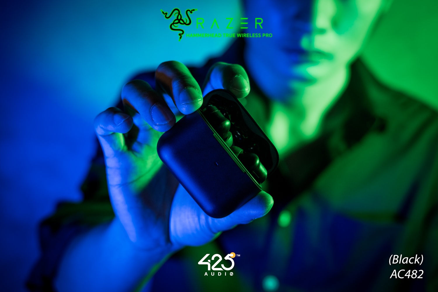 Razer Hammerhead True Wireless Pro,razer hammerhead pro,true wireless,gaming,หูฟังเล่นเกม,หูฟังเกมมิ่ง,in-ear,ดีเลย์น้อย,THX,หูฟังตัดเสียงรอบข้าง,active noise cancelling,ipx4,ไมค์ชัด