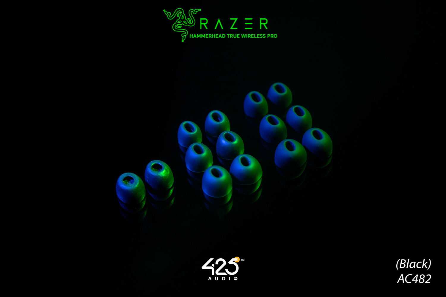 Razer Hammerhead True Wireless Pro,razer hammerhead pro,true wireless,gaming,หูฟังเล่นเกม,หูฟังเกมมิ่ง,in-ear,ดีเลย์น้อย,THX,หูฟังตัดเสียงรอบข้าง,active noise cancelling,ipx4,ไมค์ชัด