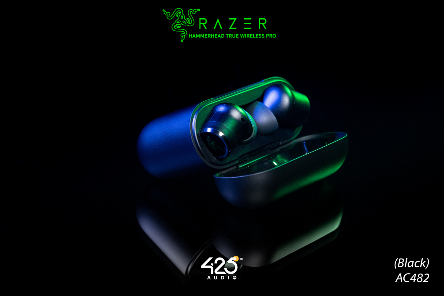 Razer Hammerhead True Wireless Pro,razer hammerhead pro,true wireless,gaming,หูฟังเล่นเกม,หูฟังเกมมิ่ง,in-ear,ดีเลย์น้อย,THX,หูฟังตัดเสียงรอบข้าง,active noise cancelling,ipx4,ไมค์ชัด