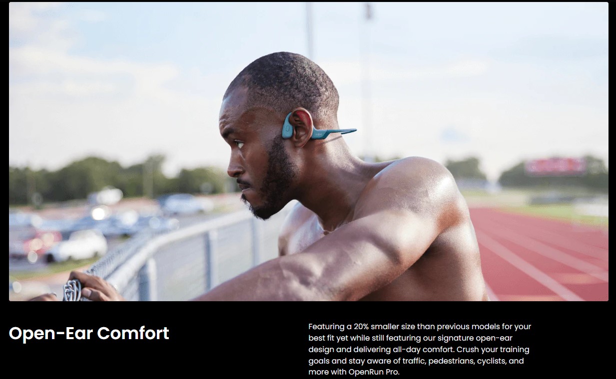 Shokz OpenRun Pro,หูฟังไร้สาย,ใส่สบาย,หูฟังบลูทูธ,bluetooth5.1,Bone Conduction,Comfort,Openear