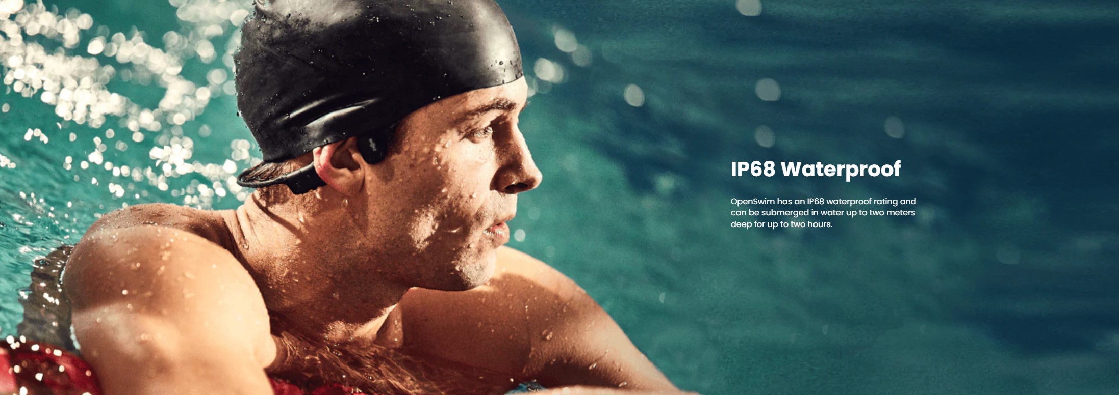 Shokz OpenSwim,หูฟังไร้สาย,ใส่สบาย,หูฟัง MP3,MP3 Headphone,Bone Conduction,Comfort,Openear