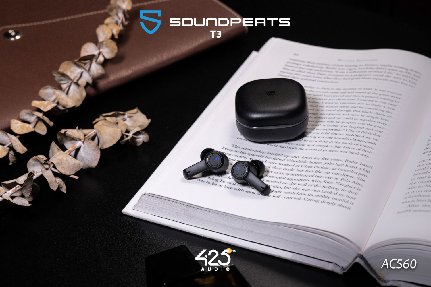 หูฟังไร้สาย,SOUNDPEATS T3,true wireless,Active Noise Cancelling,ANC,หูฟังบลูทูธ,soundpeats,หูฟังไมค์ดี