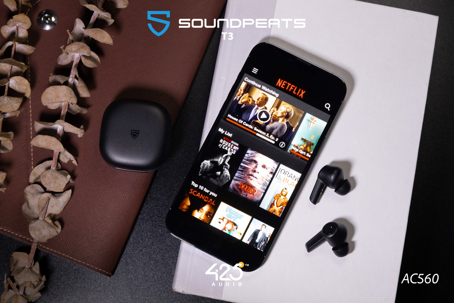 หูฟังไร้สาย,SOUNDPEATS T3,true wireless,Active Noise Cancelling,ANC,หูฟังบลูทูธ,soundpeats,หูฟังไมค์ดี