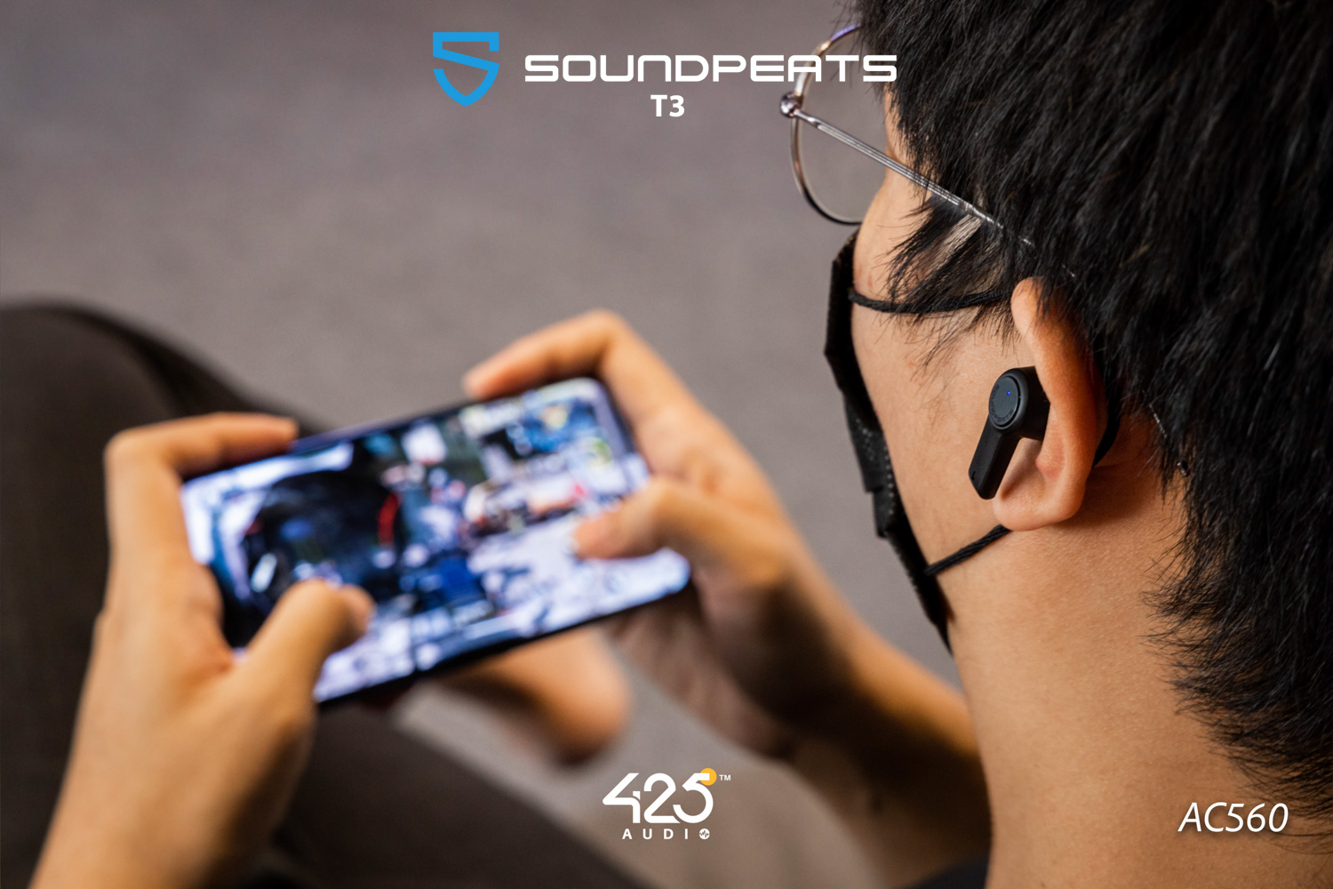 หูฟังไร้สาย,SOUNDPEATS T3,true wireless,Active Noise Cancelling,ANC,หูฟังบลูทูธ,soundpeats,หูฟังไมค์ดี