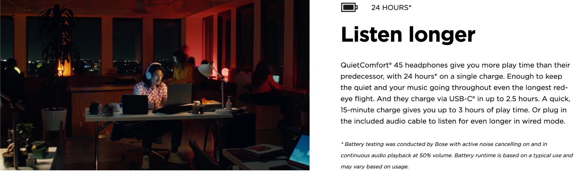 Bose QuietComfort 45,Wireless Over Ear Headphones,หูฟังไร้สาย,หูฟังบลูทูธ,หูฟังครอบหู,หูฟังตัดเสียงรบกวน,active noise cancellation,หูฟังเสียงดี