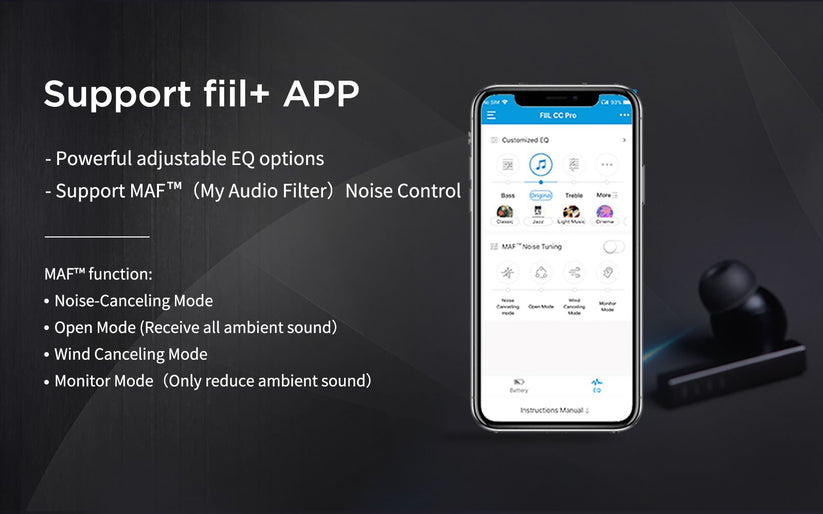 FIIL CC Pro,True Wireless,หูฟังไร้สาย,หูฟังบลูทูธ,หูฟัง in-ear,bluetooth 5.2,noise cancelling mic,หูฟังเสียงดี