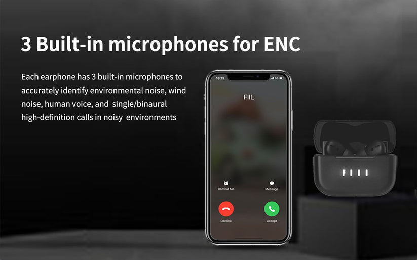 FIIL CC Pro,True Wireless,หูฟังไร้สาย,หูฟังบลูทูธ,หูฟัง in-ear,bluetooth 5.2,noise cancelling mic,หูฟังเสียงดี