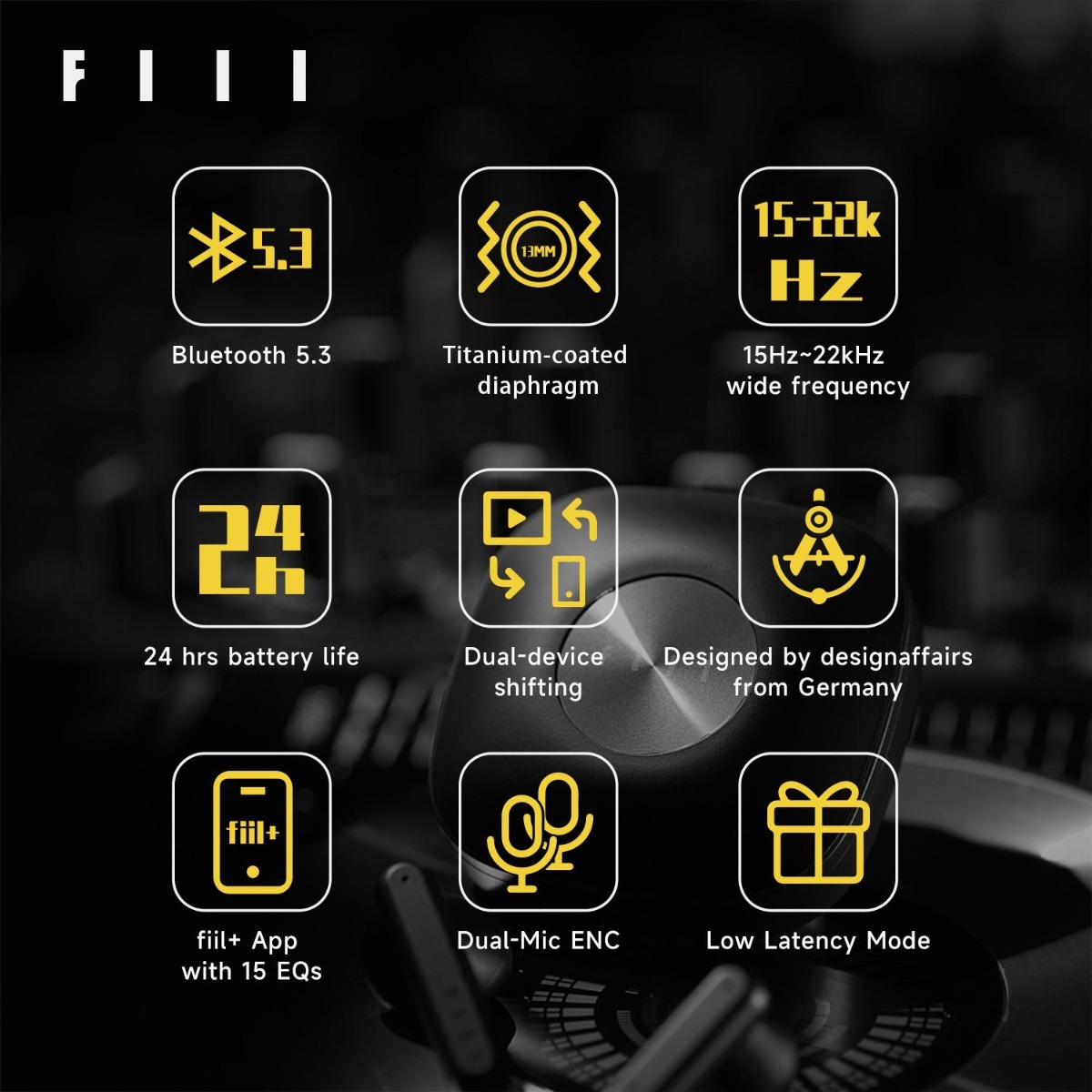 FIIL KEY,True Wireless,หูฟังไร้สาย,หูฟังบลูทูธ,หูฟัง earbuds,bluetooth 5.3,dual mic,หูฟังไมค์ดี