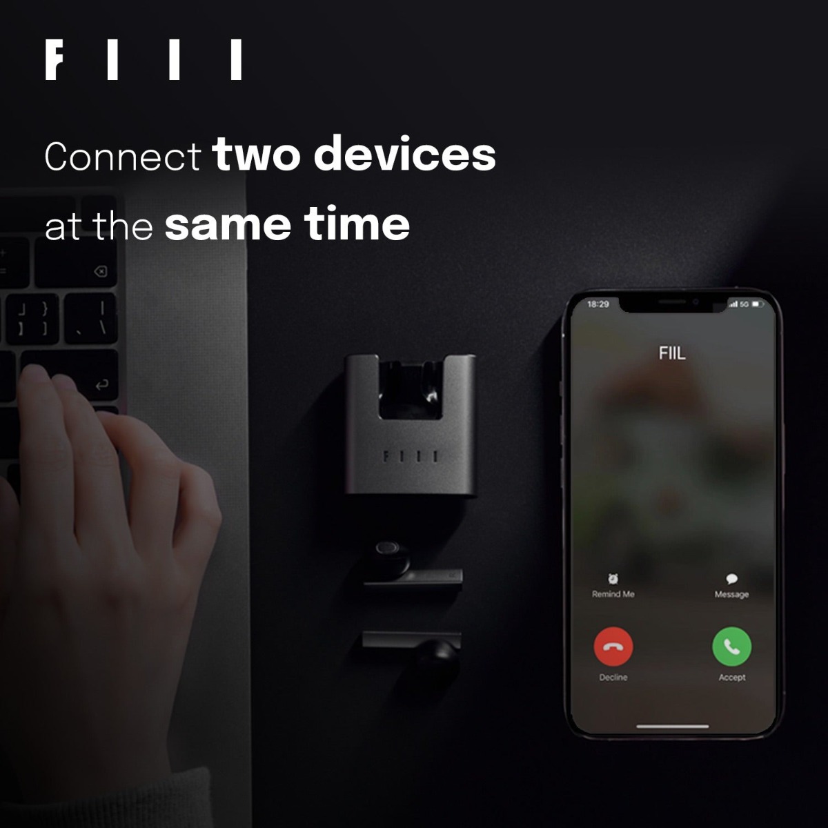 FIIL CC nano,True Wireless,หูฟังไร้สาย,หูฟังบลูทูธ,หูฟัง Earbuds,bluetooth 5.2,dual mic,หูฟังเสียงดี