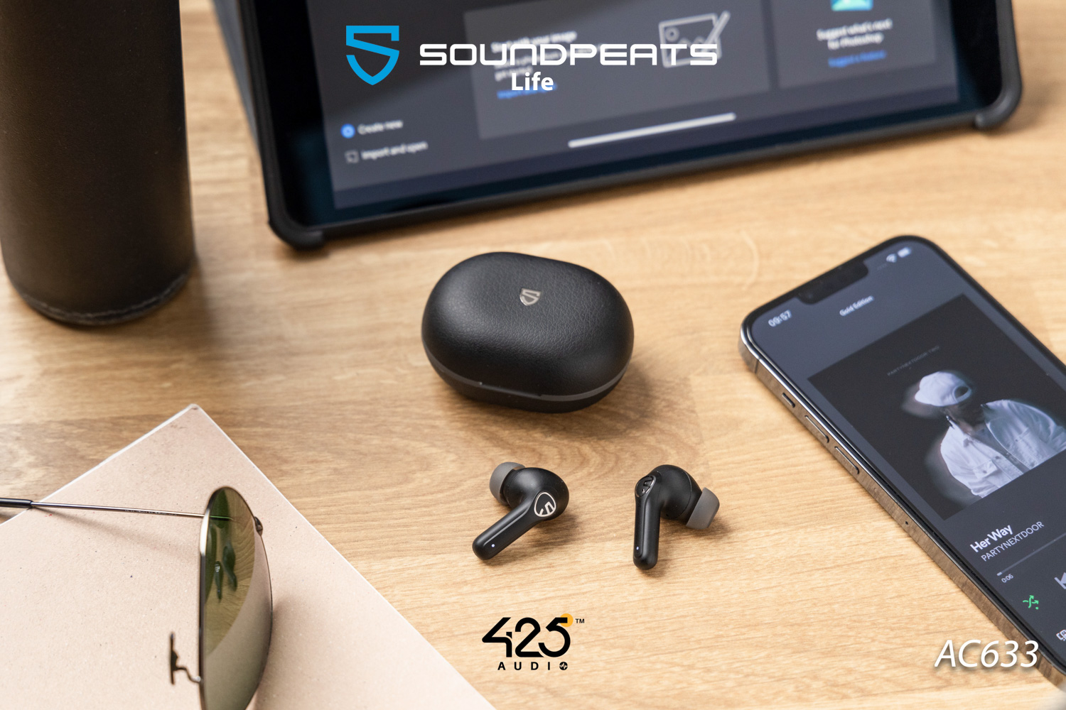 SoundPEATS Life,True Wireless,หูฟังไร้สาย,หูฟังบลูทูธ,หูฟัง in-ear,bluetooth 5.2,Active Noise Cancelling,หูฟังไมค์ดี