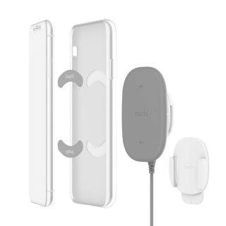 Moshi SnapTo Magnetic Wireless Charger with Built-in Wall Mount Kit ( แท่นแม่เหล็กสำหรับติด Smartphone + แท่นชาร์จเร็วไร้สาย 10W )
