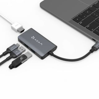 Adam Element Hub A01m ( USB 3.1, USB C PD 60W, HDMI 4K@30Hz) - Grey