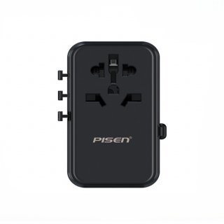 PISEN Global Travel 65W 5 Port GaN Fast Charger (PD | QC3.0 | 65W) - Black